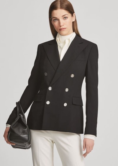 Blazer Ralph Lauren Mujer Negros - The RL Stretch Wool - EYFAN0275